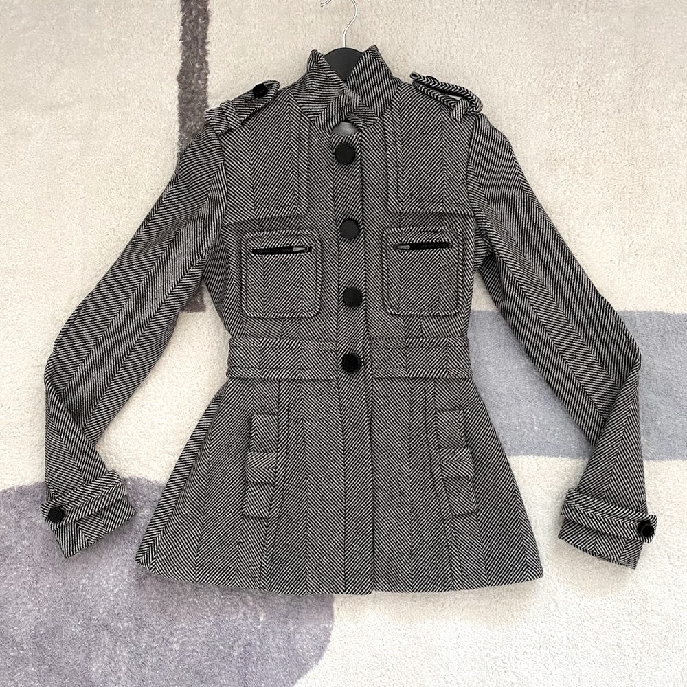 Alexander Wang wool jacket coat herringbone